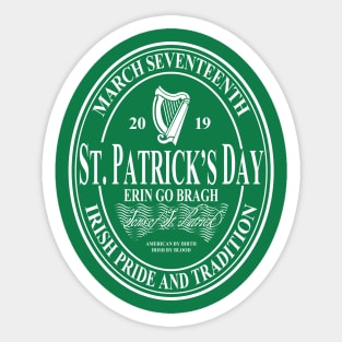 St. Patrick's Day oval Sticker